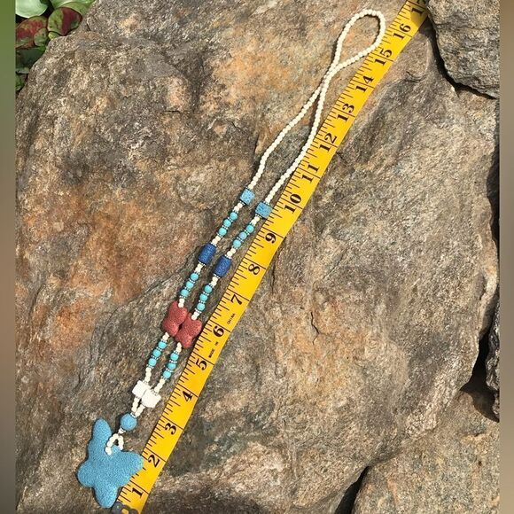 Multi Color Lava Butterfly Necklace - Picture 5 of 8